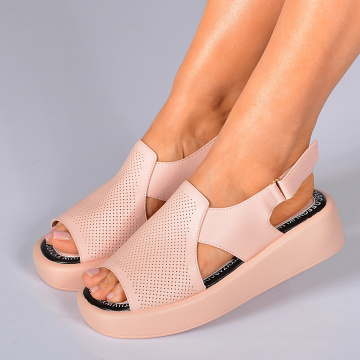 Sandale Cu Platforma Nety Roz