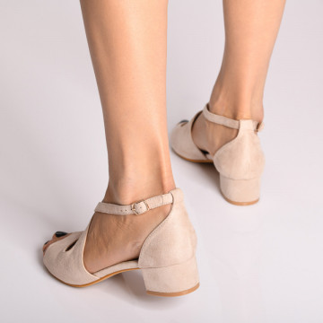 Sandale Dama Cu Toc Orlena Bej- Need 4 Shoes