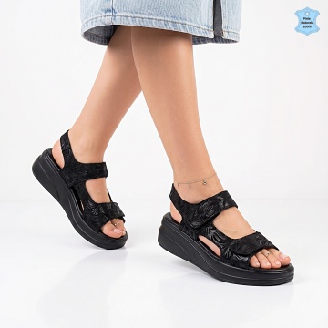 Sandale Dama Piele Naturala Lumia Negre