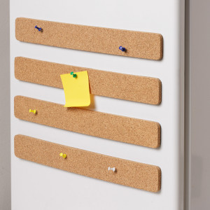 Avizier 4 benzi EcoCMK, din plută, magnetice, push pins, set 4buc - Img 1