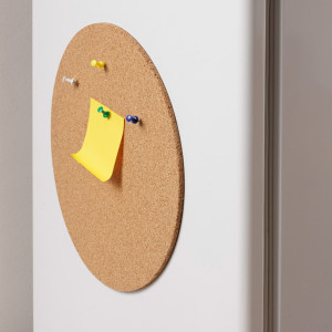 Avizier rotund EcoCMK, din plută, magnetic, push pins, Ø29cm - Img 1