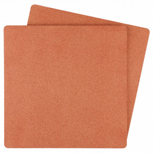 Suport pentru farfurii EcoCMK, din plută, placemats Red, pătrat, set 2buc - Img 2
