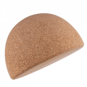 Semisferă placă de echilibru EcoCMK, pentru balance board, cork hemisphere, din pluta naturala, 13x8cm - Img 3