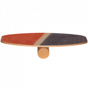 Balance board EcoCMK Porto, set placă de echilibru cu cilindru din plută, 77x33cm - Img 2
