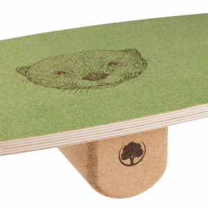 Balance board Kids Starter, placă de echilibru, cu grip natural din plută, verde - Img 6