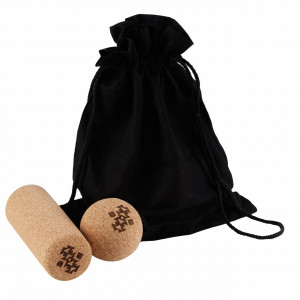 Set masaj EcoCMK Duo AZTEC Design, cilindru și minge din plută pentru yoga, pliates și kinetoterapie - Img 1