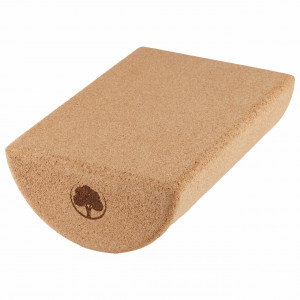 Semi-cilindru placă de echilibru EcoCMK, balance board, din plută naturală, 25x18/9cm - Img 2