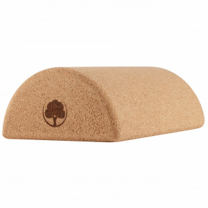Semi-cilindru placă de echilibru EcoCMK, balance board, din plută naturală, 25x18/9cm - Img 3