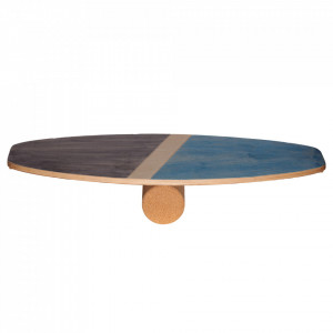 Balance board EcoCMK Marine, set placă de echilibru cu cilindru din plută, 77x33cm - Img 2