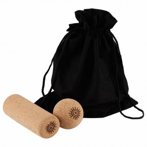 Set masaj EcoCMK Duo SUN Design, cilindru și minge din plută pentru yoga, pliates, kinetoterapie - Img 1