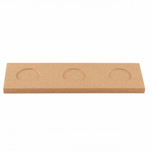 Suport lumânări, tăviță servire EcoCMK, din plută naturală, 32x11cm - Img 2