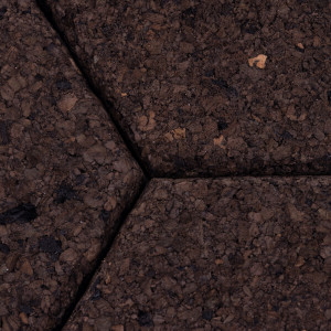 Hexagon plută, cu autoadeziv, din plută neagră, 21x18cm/10mm - Img 4