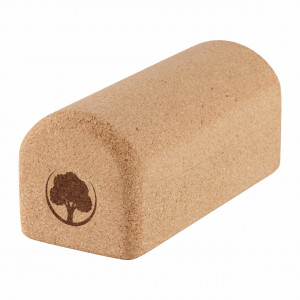 Semi-cilindru înălțat placă de echilibru EcoCMK, pentru balance board, din pluta naturala, 21x8,5cm - Img 1