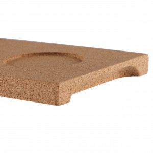Suport lumânări, tăviță servire EcoCMK, din plută naturală, 32x11cm - Img 3