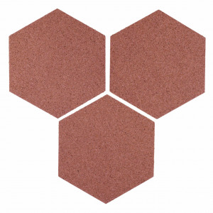 Hexagon plută, cu autoadeziv, violet, 21x18cm/7mm