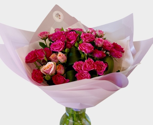 Buchet cu miniroze roz