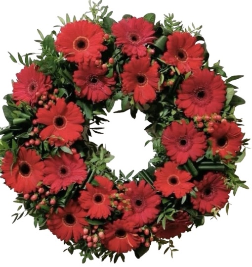Coroana funerara cu gerbera
