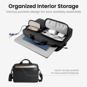 Navigator-A33 Laptop Shoulder Bag Black - Img 3