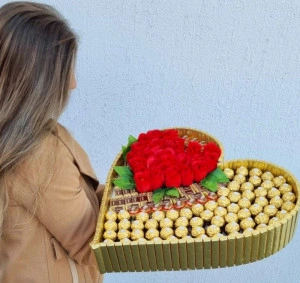 Torta od slatkiša - Lux srce XXL