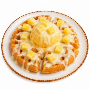 Waffle mango ananas