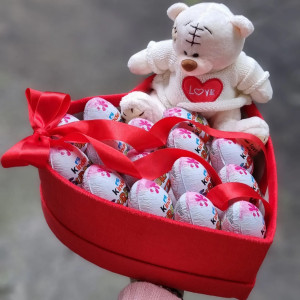 Poklon kutija - Teddy Surprise M Red
