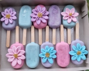 Sladoled na štapiću - Pastel flowers