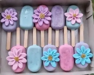 Sladoled na štapiću - Pastel flowers