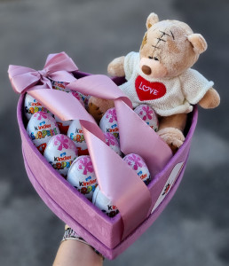 Poklon kutija - Teddy Surprise M Pink