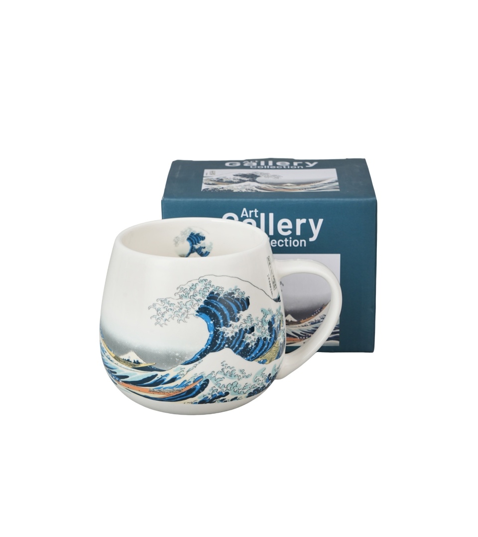 Cana din portelan 430 ml, Great Wave - K. Hokusai - imagine 2