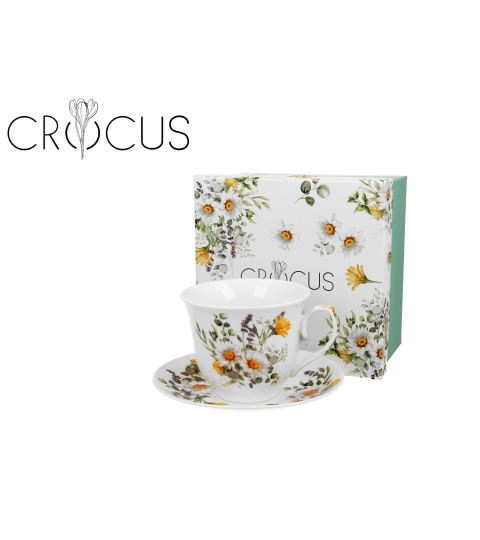 Ceasca cu farfurie portelan, 250ml, Daisy - 1 | YEO