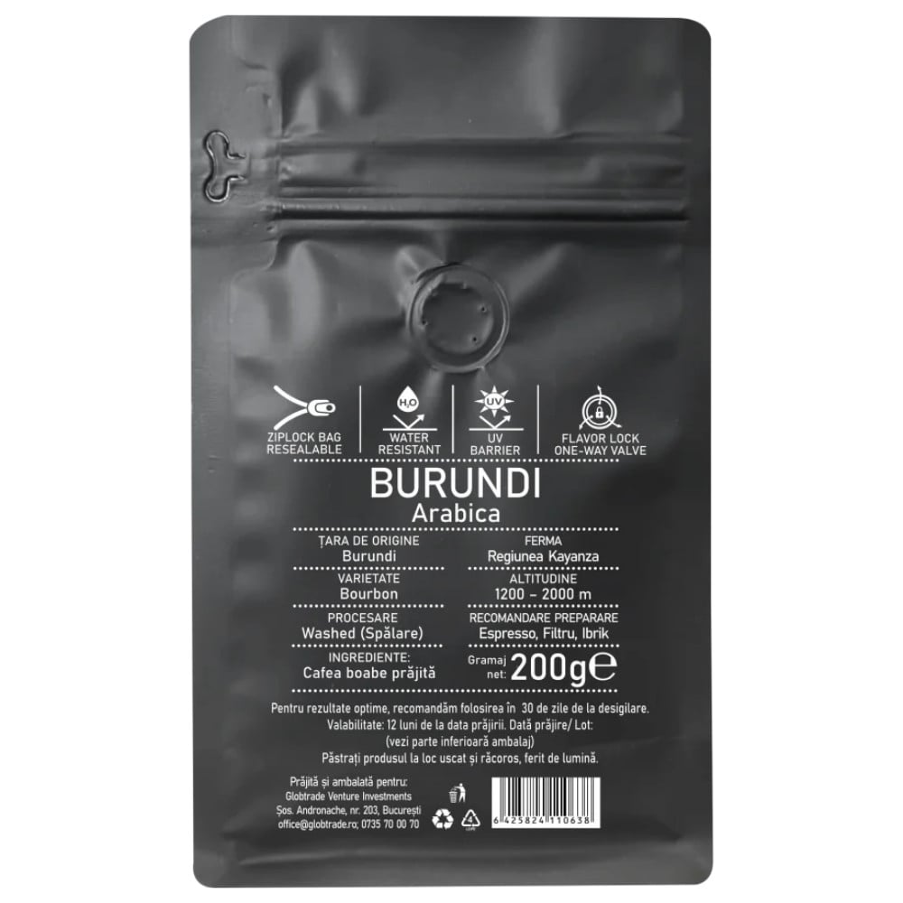 Dolce Bacio Artisan Burundi Arabica 200g boabe - 1 | YEO