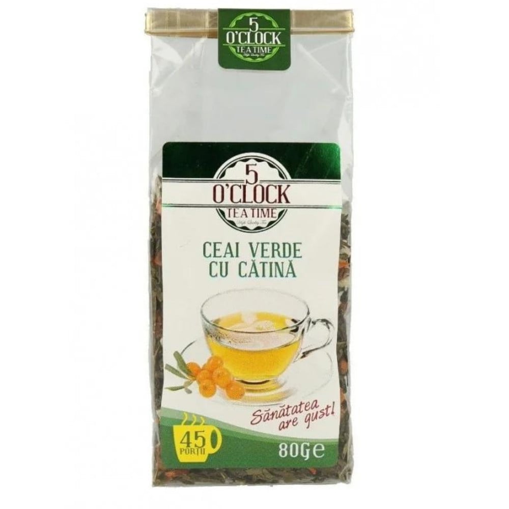 5 O\' Clock Tea Ceai Verde cu Catina 80g