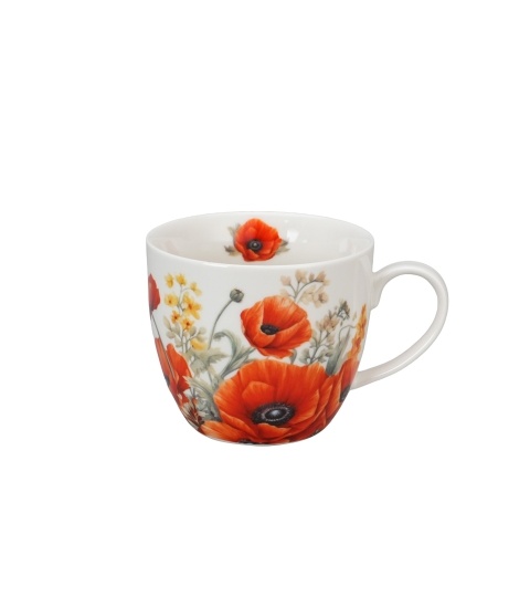 Cana cu suport carton, 460ml, Poppies - 1 | YEO