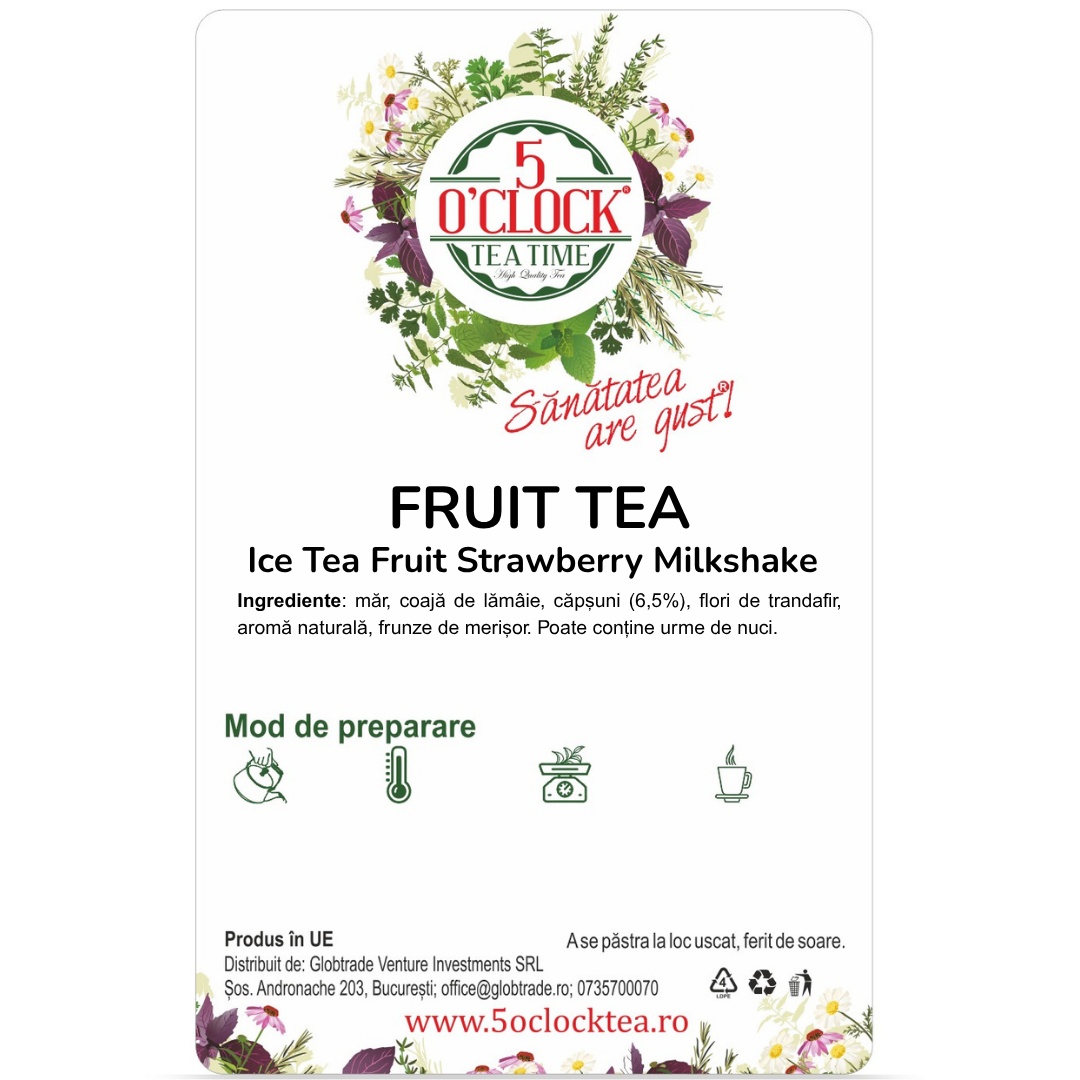 Ice Tea Fruit Strawberry Milkshake (Gramaj: 100g) - 1 | YEO