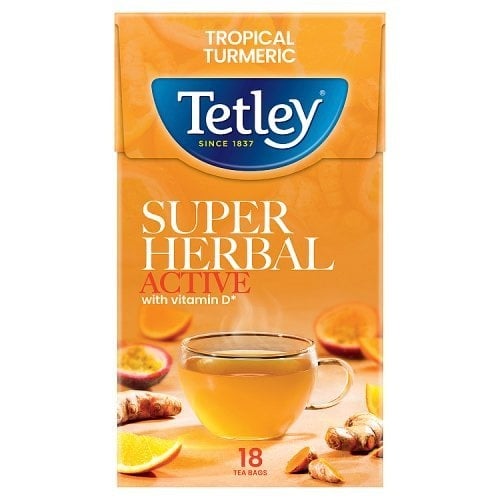 Tetley Super Herbal Active Tropical Turmeric Vit. D 18x1.8g