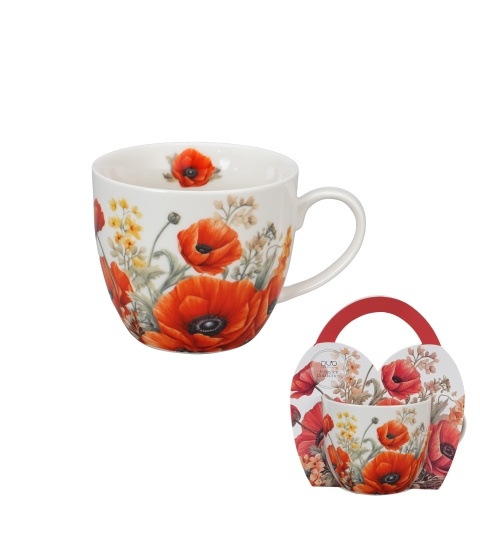 Cana cu suport carton, 460ml, Poppies - 2 | YEO