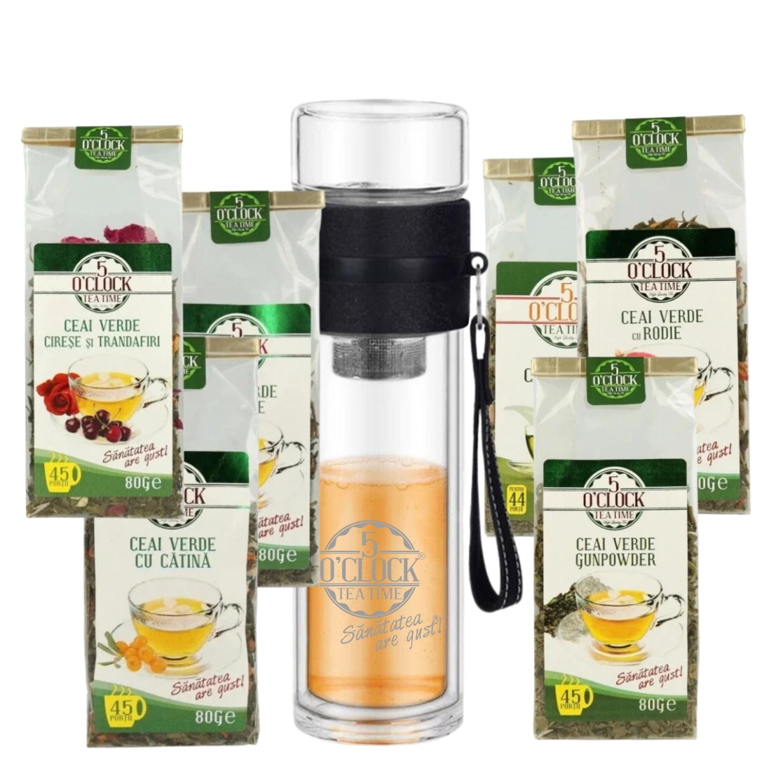 Refresh Kit (Sticla BrewTravel + 6 ceaiuri verzi)