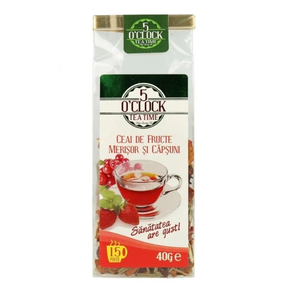 5 O\' Clock Tea Merișor si Capsuni 40g