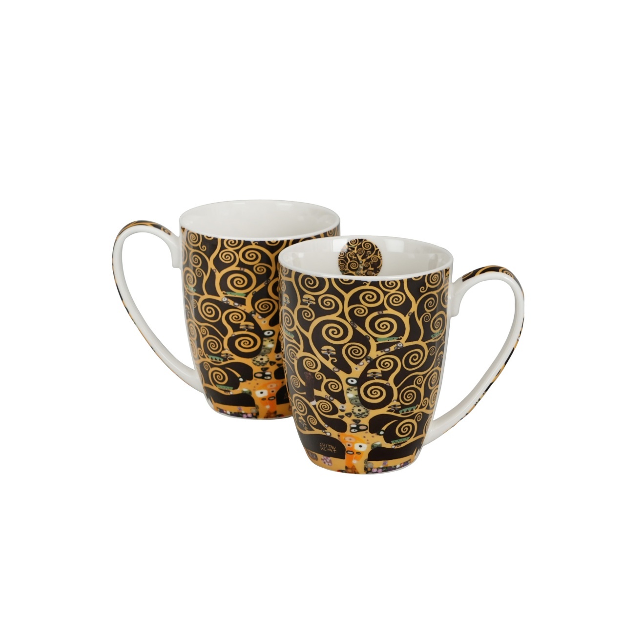 Set 2 Cani 360ml Tree of Life Brown - G.Klimt - imagine 2