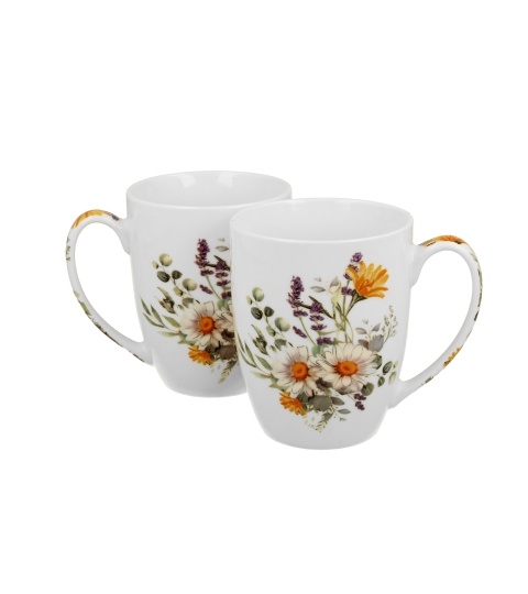 Set 2 cani portelan, 350ml, Daisy