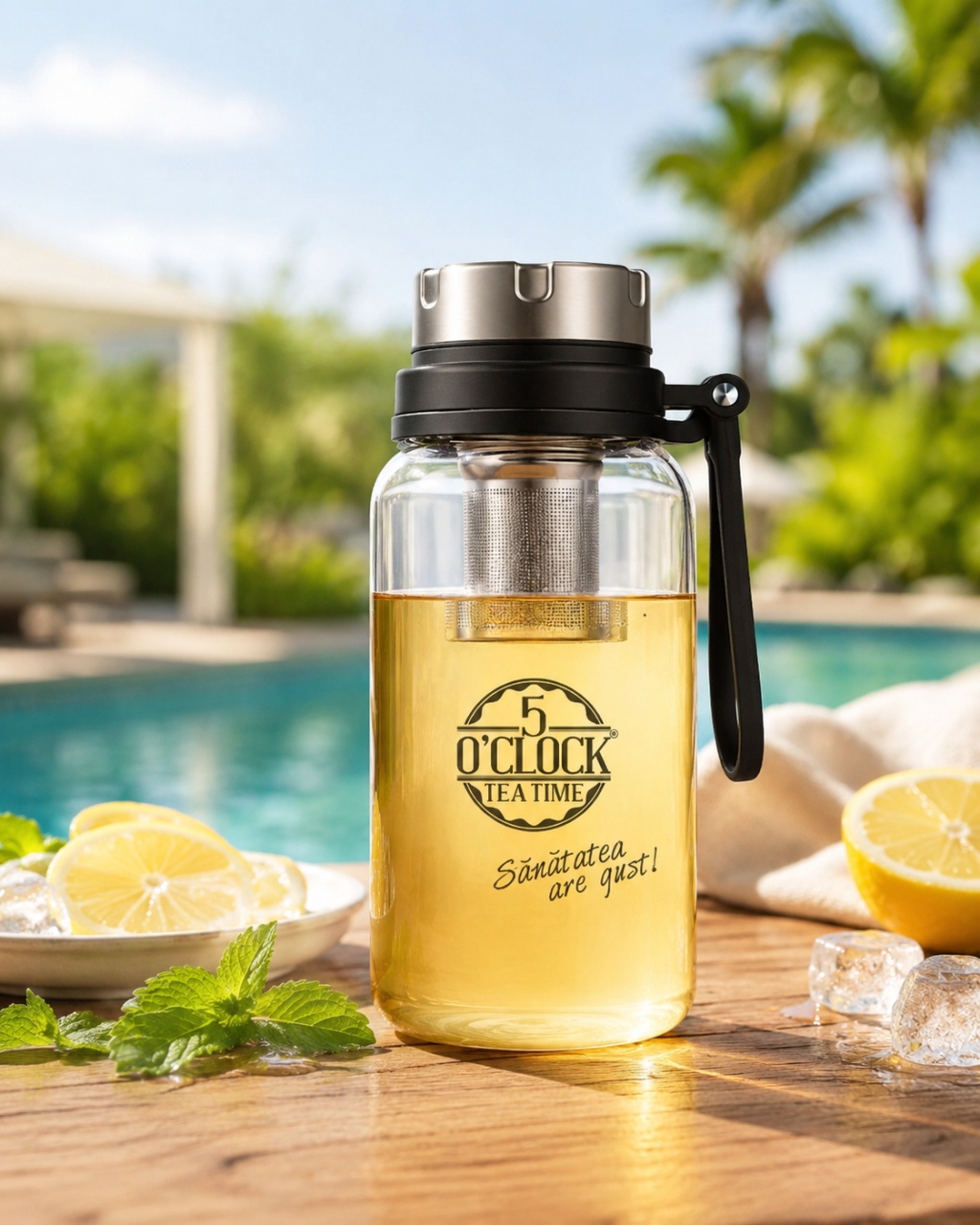 SportFusion - Sticla cu Infuzor 5 O'Clock Tea (650 ml)