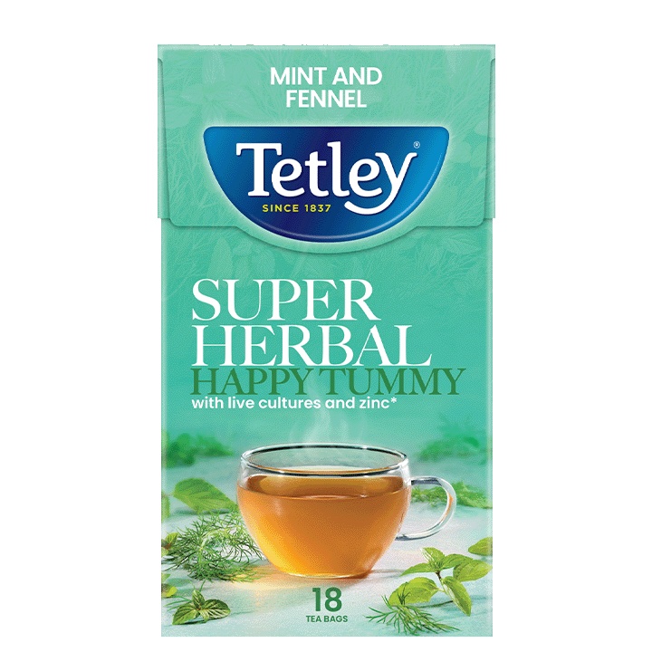 Tetley Super Herbal Happy Tummy Menta&Fenicul 18x1.8g