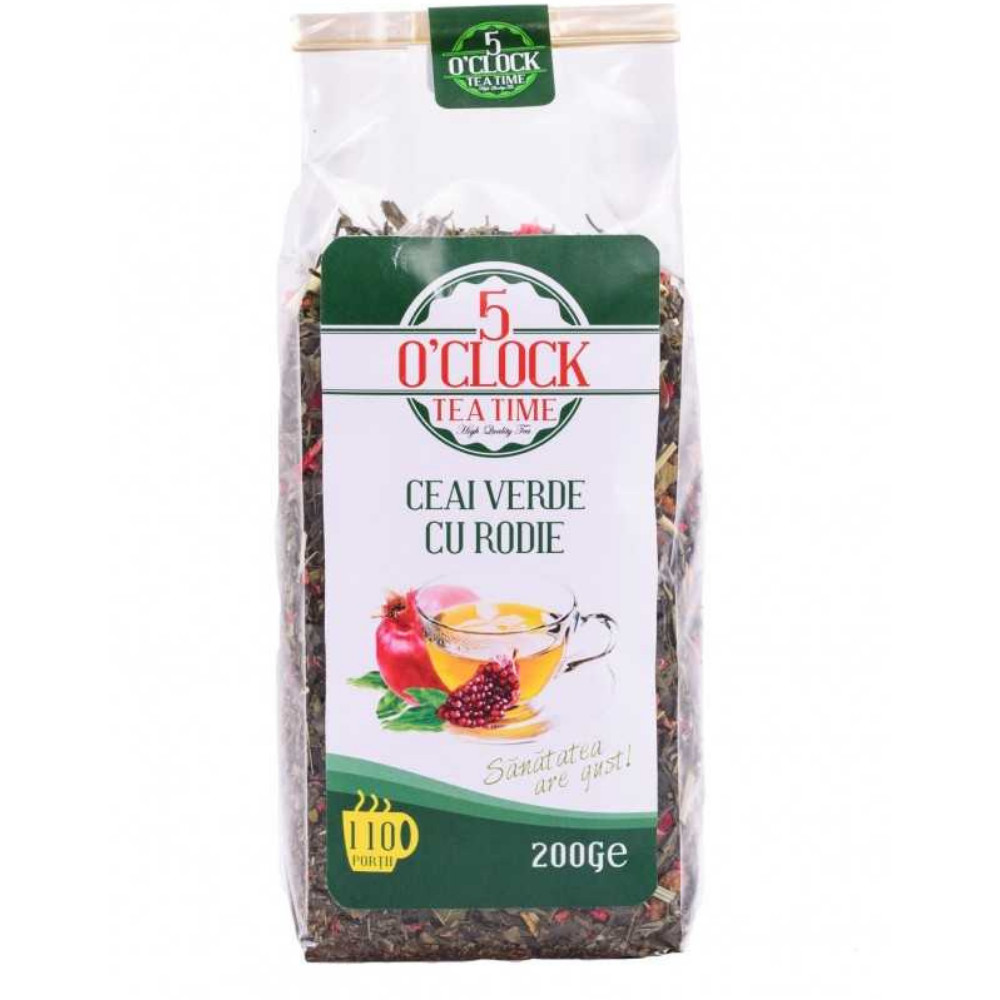 5 O\' Clock Tea Ceai Verde cu Rodie 200g