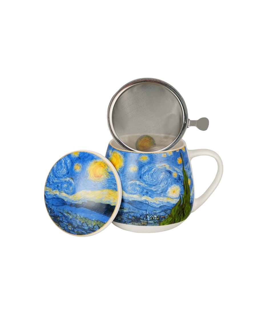 Cana cu infuzor si capac, 430 ml, Starry Night - imagine 2