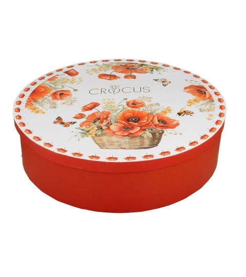 Set 6 cesti portelan cu farfurii, 250ml, Basket of Flowers Poppies - 2 | YEO