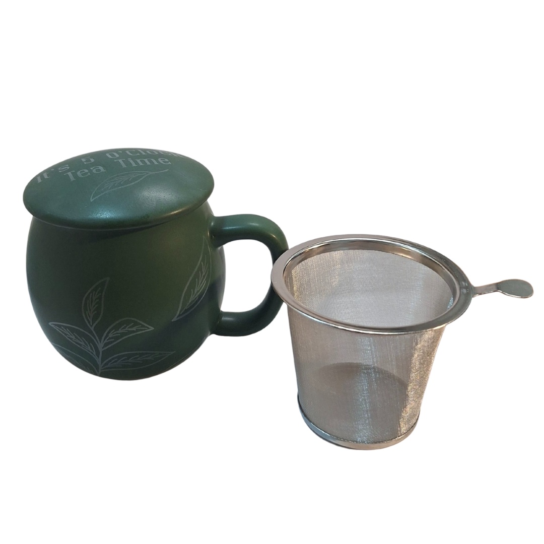 Moment Verde, Cană din ceramică cu infuzor, 350 ml - imagine 4