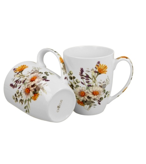 Set 2 cani portelan, 350ml, Daisy - 2 | YEO