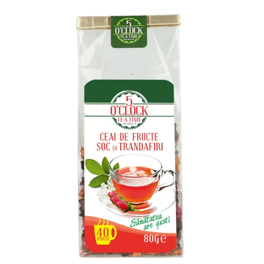 5 O' Clock Tea Fructe Soc si Trandafir 80g