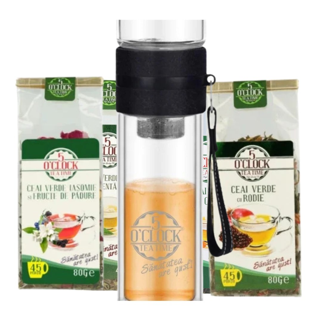 Fresh Summer Kit (4 ceaiuri verzi si o sticla BrewTraveler )