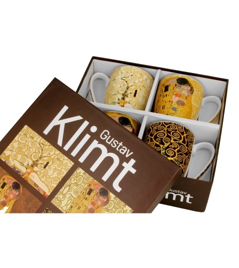 Set 4 cani 350ml inspirate din operele lui G. Klimt - 1 | YEO